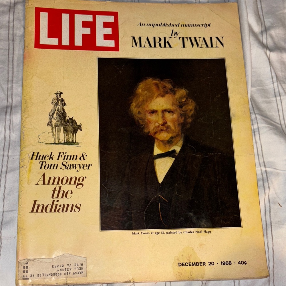 Vintage LIFE Magazine with Mark Twain Cover December 20, 1968